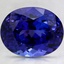 12.1x9.7mm Violet Oval Tanzanite
