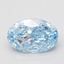 3.09 Ct. Fancy Vivid Blue Oval Lab Grown Diamond