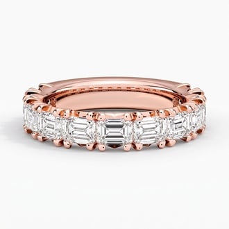 Nathalie Emerald Cut Lab Diamond Ring (2 1/2 ct. tw.) in 14K Rose Gold