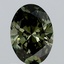 1.01 Ct. Fancy Vivid Green Oval Lab Grown Diamond
