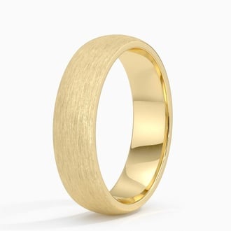 Matte Comfort Fit 5.5mm Wedding Ring in 18K Yellow Gold