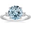 Platinum Petite Selene Three Stone Diamond Ring (1/10 ct. tw.), smalltop view