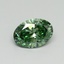 0.62 Ct. Fancy Vivid Pacific Green Oval Lab Grown Diamond