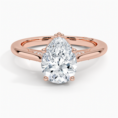 18K Rose Gold Simply Tacori Crown Diamond Ring