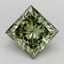 2.79 Ct. Fancy Vivid  Green Princess Lab Grown Diamond