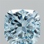 3.06 Ct. Fancy Vivid Blue Cushion Lab Grown Diamond