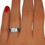 The Sieva Ring, smallzoomed in top view on a hand