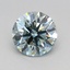 0.65 Ct. Fancy Vivid Greenish Blue Round Lab Grown Diamond
