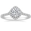 18K White Gold Cometa Diamond Ring, smalltop view