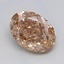 1.01 Ct. Fancy Light  Brown Oval Lab Grown Diamond