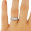 The Nieve Ring, smalltop view on a hand