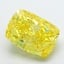 7.56 Ct. Fancy Vivid  Yellow Cushion Lab Grown Diamond