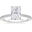 18K White Gold Demi Half Coverage Diamond Ring (1/5 ct. tw.), smalltop view