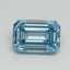 1.10 Ct. Fancy Vivid Blue Emerald Lab Grown Diamond