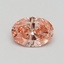 1.00 Ct. Fancy Intense Pink Oval Lab Grown Diamond