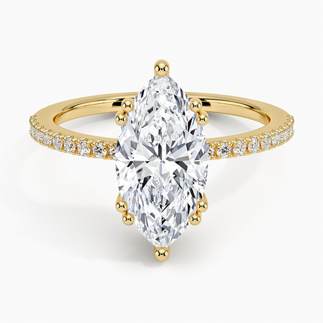 18K Yellow Gold Luxe Kalina Hidden Halo Diamond Ring