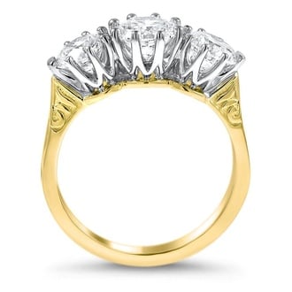 Custom Classic Three Stone Engagement Ring