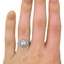 The Norine Ring, smallzoomed in top view on a hand