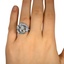 The Ambrea Ring, smallzoomed in top view on a hand