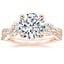 14K Rose Gold Luxe Willow Three Stone Diamond Ring (1/2 ct. tw.), smalltop view