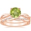 14K Rose Gold Twisted Vine Ring with Petite Twisted Vine Diamond Ring (1/8 ct. tw.)