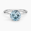 18K White Gold Freesia 2mm Solitaire Ring, smalltop view