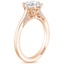 18K Rose Gold Simply Tacori Crown Diamond Ring, smallside view