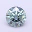 1.30 Ct. Fancy Vivid Blue Green Round Lab Grown Diamond