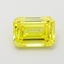 1.02 Ct. Fancy Vivid  Yellow Emerald Lab Grown Diamond