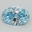 6.01 Ct. Fancy Vivid Blue Oval Lab Grown Diamond