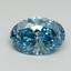 1.05 Ct. Fancy Vivid Blue Oval Lab Grown Diamond