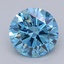 0.52 Ct. Fancy Vivid Blue Round Lab Grown Diamond