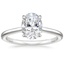 18K White Gold Callista Diamond Ring, smalltop view