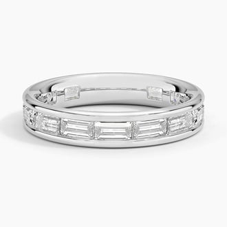 Kelly Baguette Eternity Lab Diamond Ring in 18K White Gold