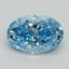 1.53 Ct. Fancy Vivid Blue Oval Lab Grown Diamond