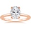 14K Rose Gold Perfect Fit 1.4mm Solitaire Ring, smalltop view
