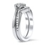 Contoured Channel Set Diamond Ring for a Bypass Engagement Ring, smallside view