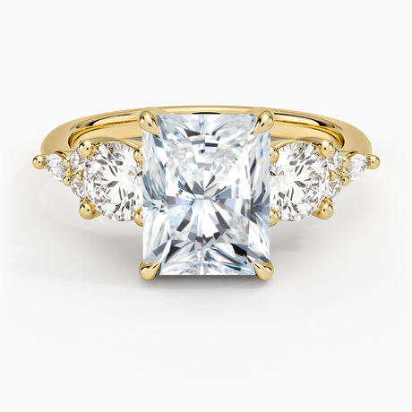 18K Yellow Gold Luxe Nadia Three Stone Diamond Ring
