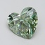 11.06 Ct. Fancy Vivid Green Heart Lab Grown Diamond