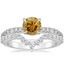 18K White Gold Emmeline Diamond Ring with Luxe Lunette Diamond Ring (1/3 ct. tw.)
