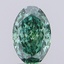 2.02 Ct. Fancy Vivid Green Oval Lab Grown Diamond