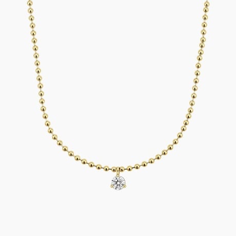 Lab Diamond Solitaire Bead Chain Pendant (2/5 ct. tw.)