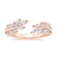 14K Rose Gold Sweeping Ivy Diamond Open Ring (1/2 ct. tw.), smalltop view