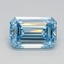 0.31 Ct. Fancy Intense Blue Emerald Lab Grown Diamond