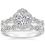 18K White Gold Tiara Halo Diamond Ring with Tiara Diamond Ring (1/10 ct. tw.)