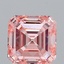 3.03 Ct. Fancy Intense Pink Asscher Lab Grown Diamond
