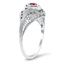 The Serita Ring, smalltop view on a hand