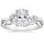 18K White Gold Budding Willow Solitaire Ring, smalltop view