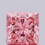 1.58 Ct. Fancy Vivid Pink Princess Lab Grown Diamond