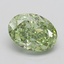 2.09 Ct. Fancy Vivid  Green Oval Lab Grown Diamond